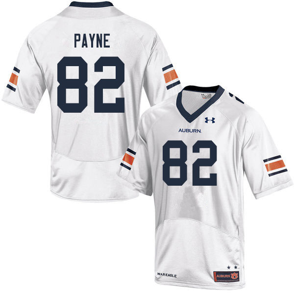 Auburn Tigers Men's Cameron Payne #82 White Under Armour Stitched College 2019 NCAA Authentic Football Jersey KFS3074XF